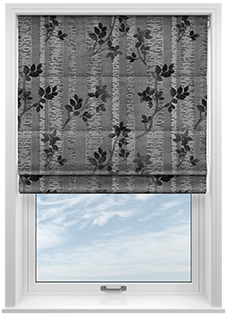 Birch Tree Velvet, Monochrome - Twist&Fit Roman Blind